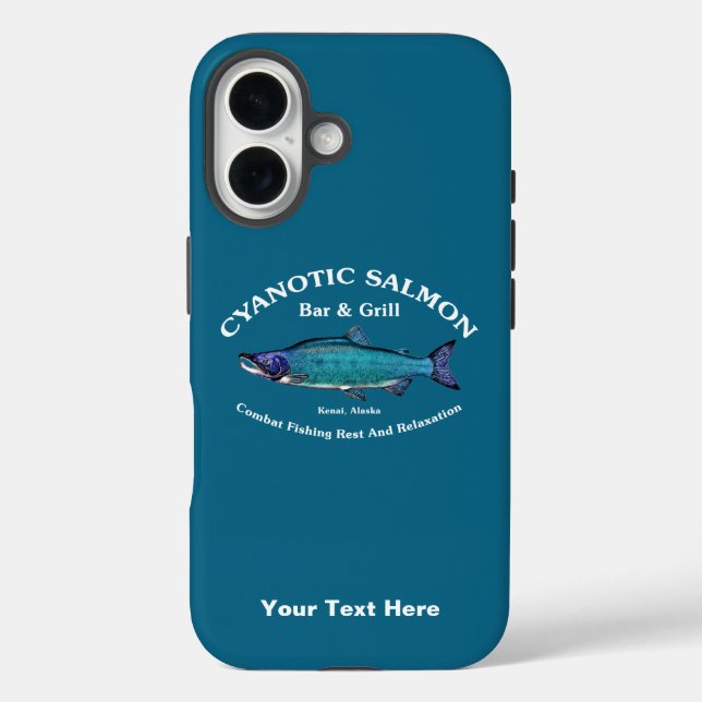 Funda iPhone 16 Salmon Bar & Grill Cyanotic (Reverso )