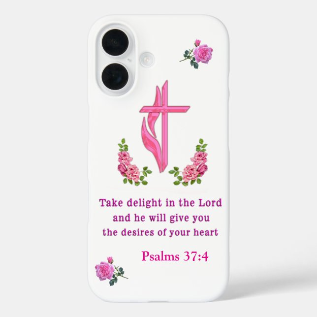 Funda iPhone 16 Salmos 37:4 (Reverso )