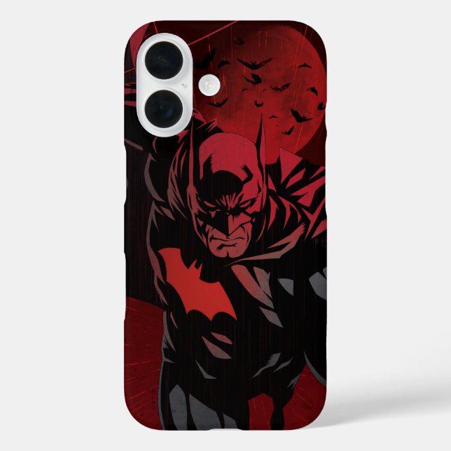 Funda iPhone 16 Salto de Batman Crimson (Reverso )