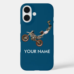 Funda iPhone 16 salto motociclista