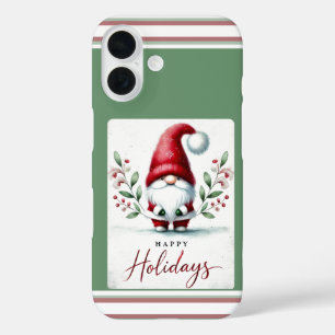 Funda iPhone 16 Saludos festivos de Gnome