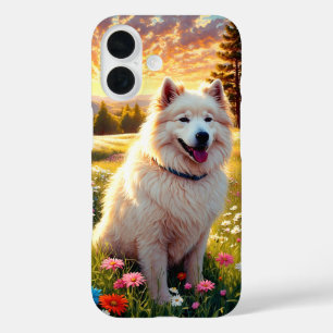 Funda iPhone 16 Samoyed junto al lago