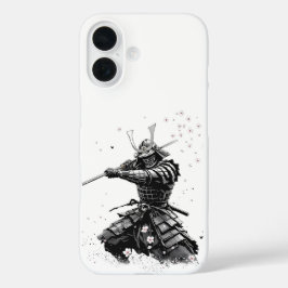 Funda iPhone 16 Samurai Warrior in Action Japanese Art Ceramic 