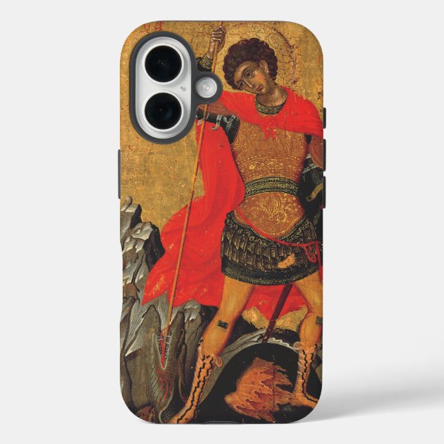 Funda iPhone 16 San Jorge y el Dragón Gran Mártir (Reverso )