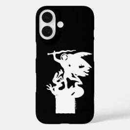 Funda iPhone 16 San Miguel y Dragón (en blanco)