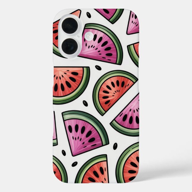 Funda iPhone 16 sandía de Fruity Vibes (Reverso )
