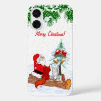Santa Claus con Fox de Conejo y Squirrel