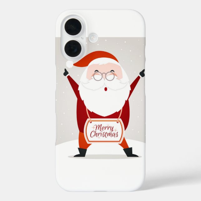Funda iPhone 16 Santa Claus Greeting (Reverso )