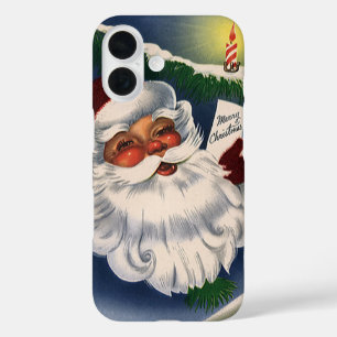 Funda iPhone 16 Santa Claus Retro Alegre de los 50, Navidad Vintag