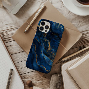 Funda iPhone 16 Saphir Velours Lujo Azul Zafiro Profundo
