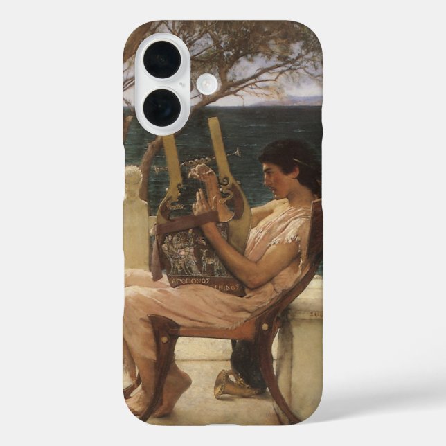 Funda iPhone 16 Sappho y Alcaeus por Sir Lawrence Alma Tadema (Reverso )