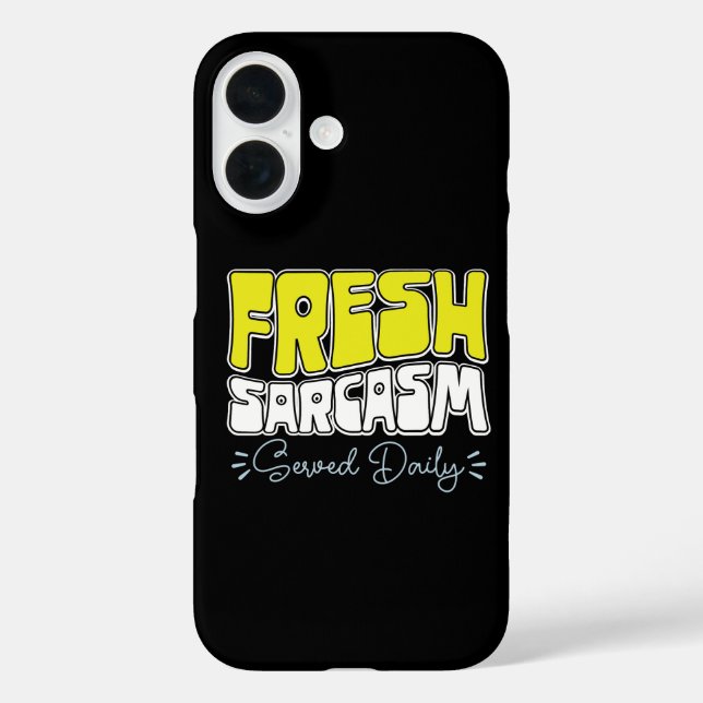 Funda iPhone 16 Sarcasmo fresco servido diariamente Dicho divertid (Reverso )