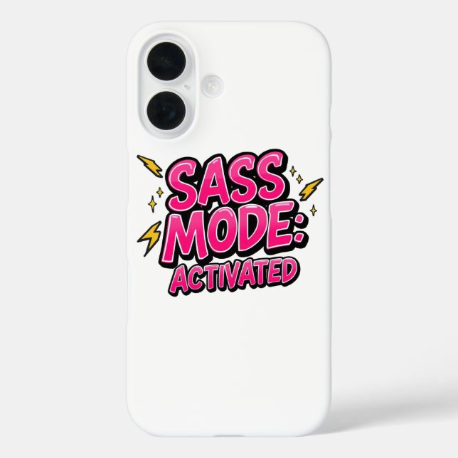Funda iPhone 16 Sassy Attitude and Bold Pop Art (Reverso )