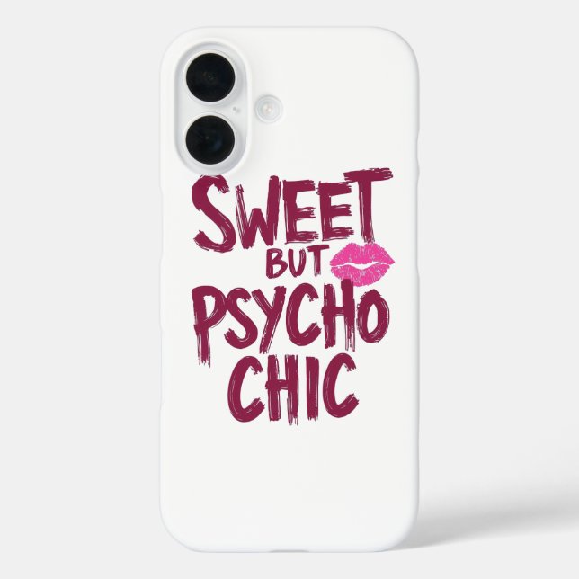 Funda iPhone 16 Sassy Girly Humor with Pink Lips (Reverso )
