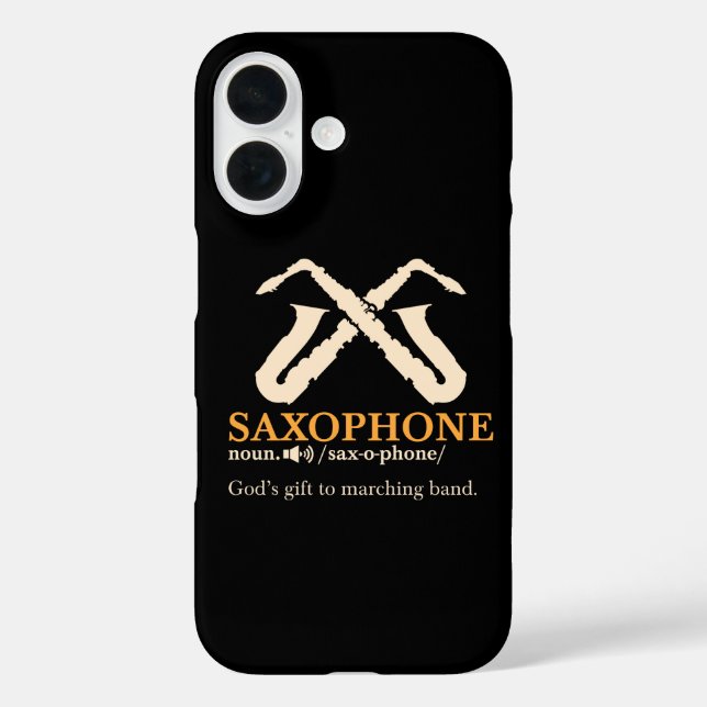 Funda iPhone 16 Saxofón - Definición de Saxofón (Reverso )