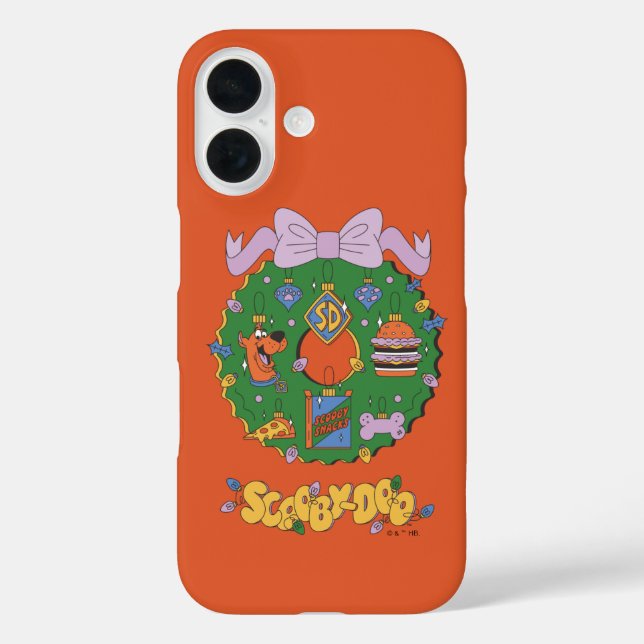 Funda iPhone 16 Scooby-Doo Holiday Snack Wreath Graphic (Reverso )