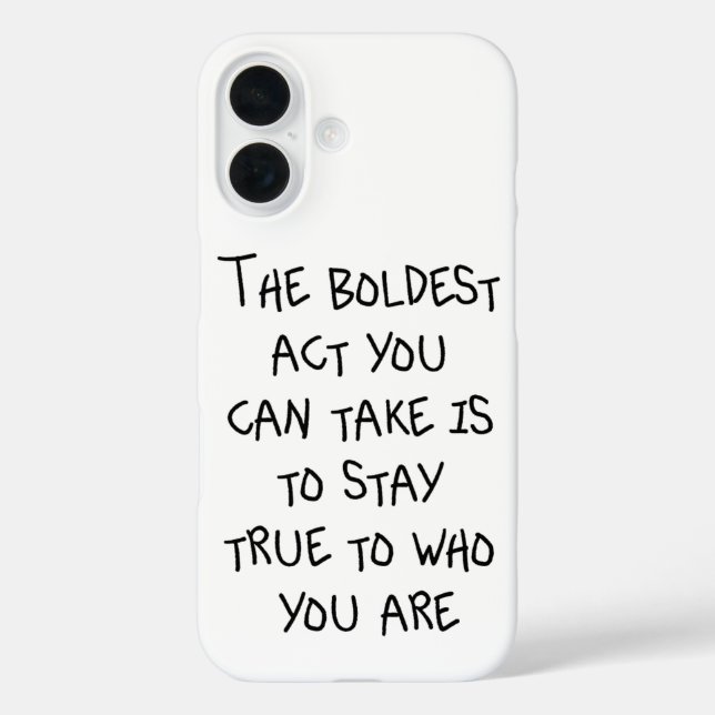 Funda iPhone 16 Sé tú mismo, sin arrepentimiento (Reverso )