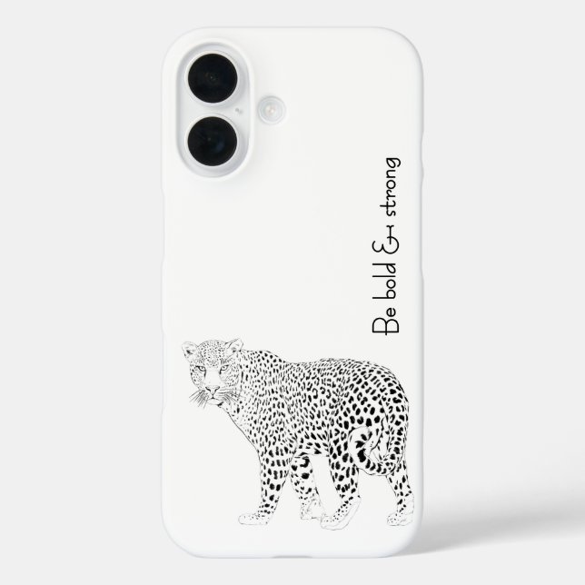 Funda iPhone 16 Sea audaz y fuerte inspirado en el estuche para iP (Reverso )