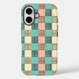 Funda iPhone 16 Seamless plaid pattern