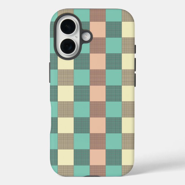 Funda iPhone 16 Seamless plaid pattern   (Reverso )