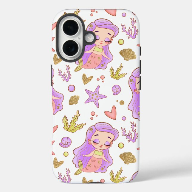 Funda iPhone 16  Seascape with Beach, Great Wave & Mount Sea Case (Reverso )