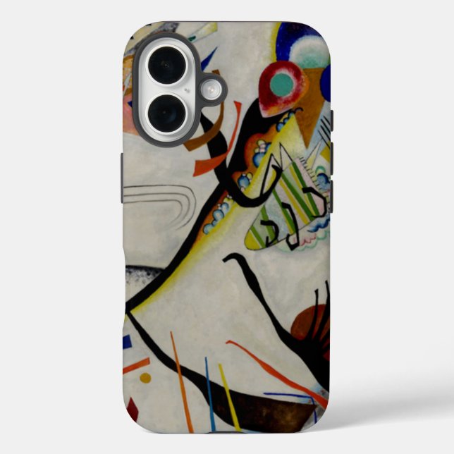 Funda iPhone 16 Segmento azul de Kandinsky (Reverso )