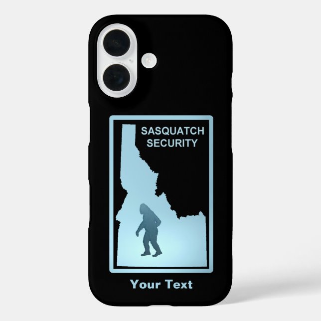 Funda iPhone 16 Seguridad Sasquatch - Estuche para iPhone Idaho Fu (Reverso )