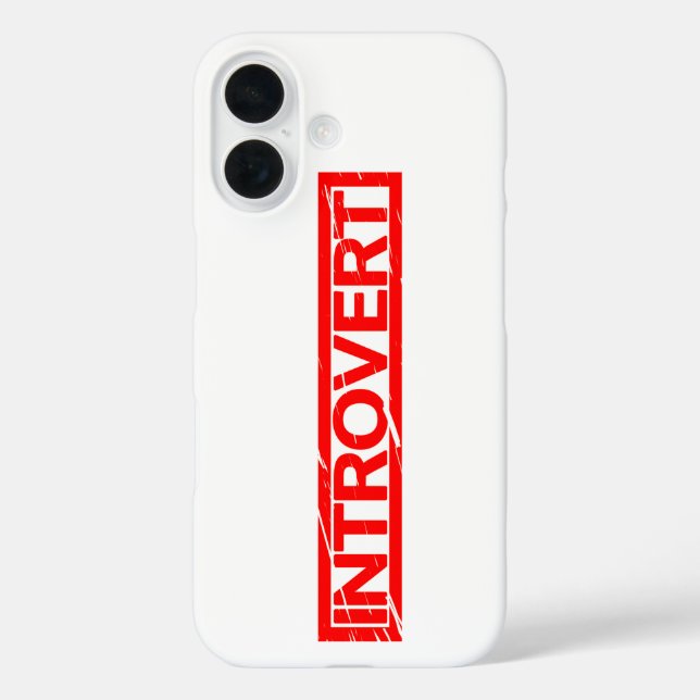 Funda iPhone 16 Sello de introvertido (Reverso )