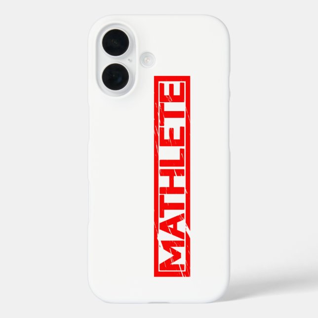 Funda iPhone 16 Sello de máthlete (Reverso )