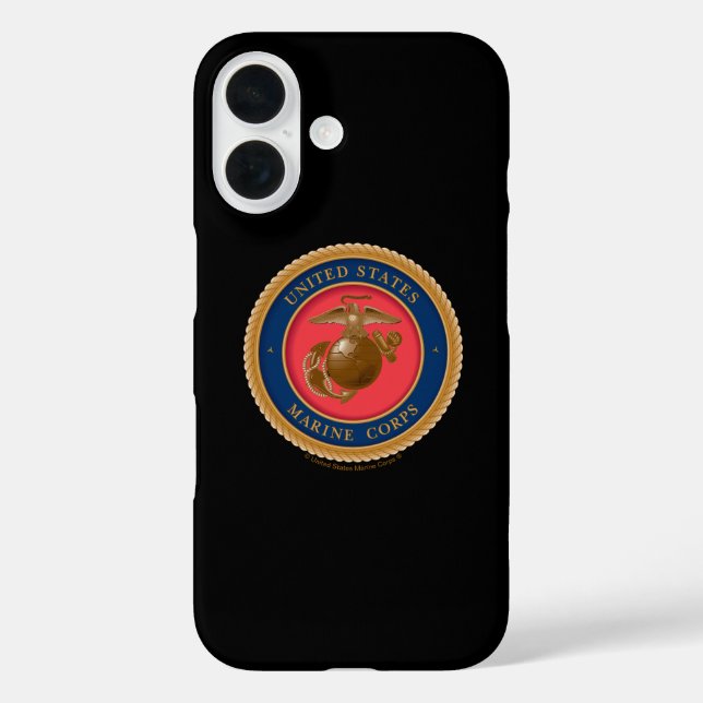 Funda iPhone 16 Sello del Cuerpo de Marines (Reverso )