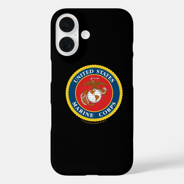 Funda iPhone 16 Sello del Cuerpo de Marines - Plano (Reverso )