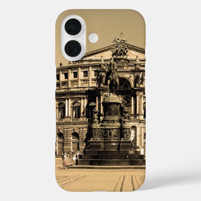 Funda iPhone 16 Semperópera de Dresden en Plaza del Teatro (Reverso )