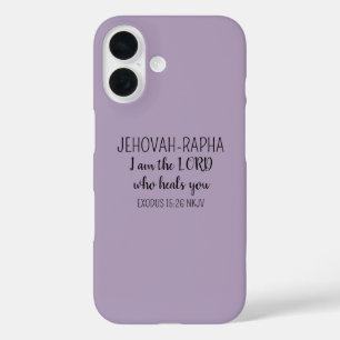 Funda iPhone 16 Señor Quien Sana Lila Claro Cristiano Simple