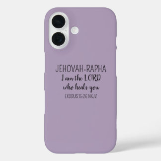 Funda iPhone 16 Señor Quien Sana Lila Claro Cristiano Simple