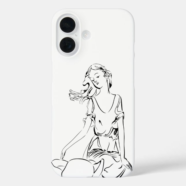 Funda iPhone 16 Sentando a Fairy. (Reverso )