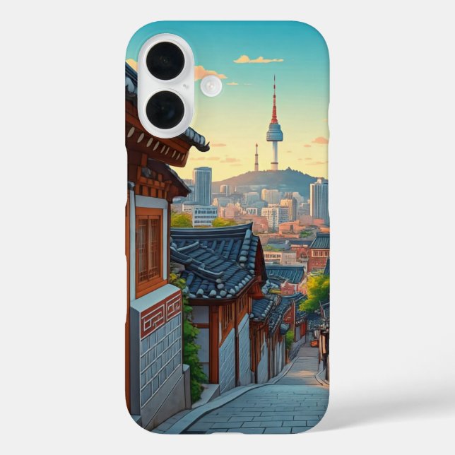 Funda iPhone 16 Seoul Bukchon South Korea Sunset (Reverso )