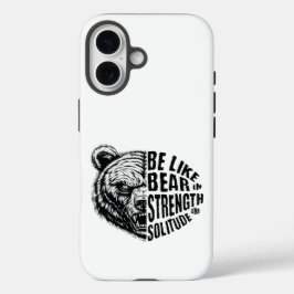 Funda iPhone 16 Ser como el oso con fuerza y soledad