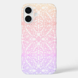 Funda iPhone 16 Serena Baldosa Geométrica de Mandala de Lavanda y 