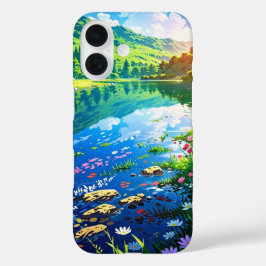 Funda iPhone 16 Serene Anime Summer Lake