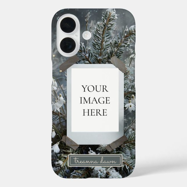 Funda iPhone 16 Serenidad con copo de nieve (Reverso )