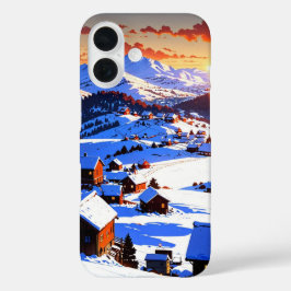 Funda iPhone 16 Serenidad de Winter Hillside