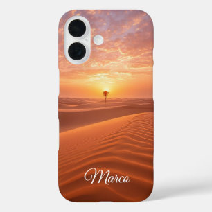 Funda iPhone 16 Serenidad del Desierto - Dunas doradas en el Bella