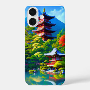 Funda iPhone 16 Serenidad Shinto: El Alma del Jardín