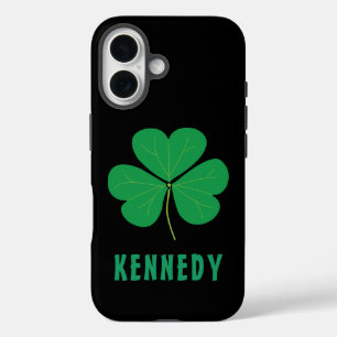 Funda iPhone 16 Shamrock Green Clover Irlanda Celtic Irish Name