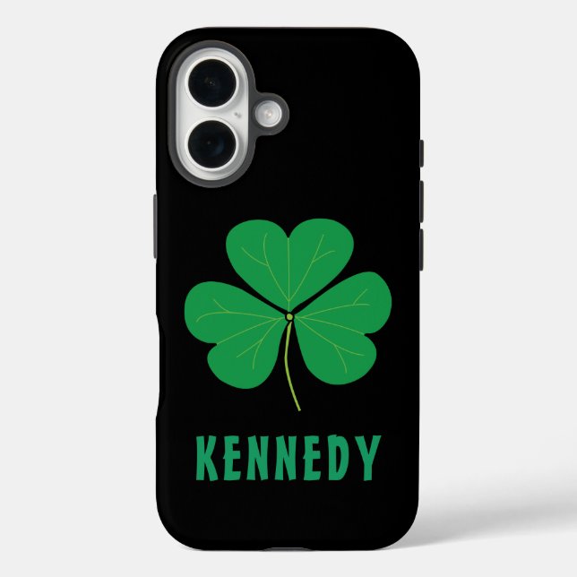 Funda iPhone 16 Shamrock Green Clover Irlanda Celtic Irish Name (Reverso )