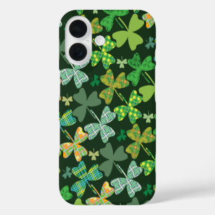 Funda iPhone 16 Shamrocks con patrones