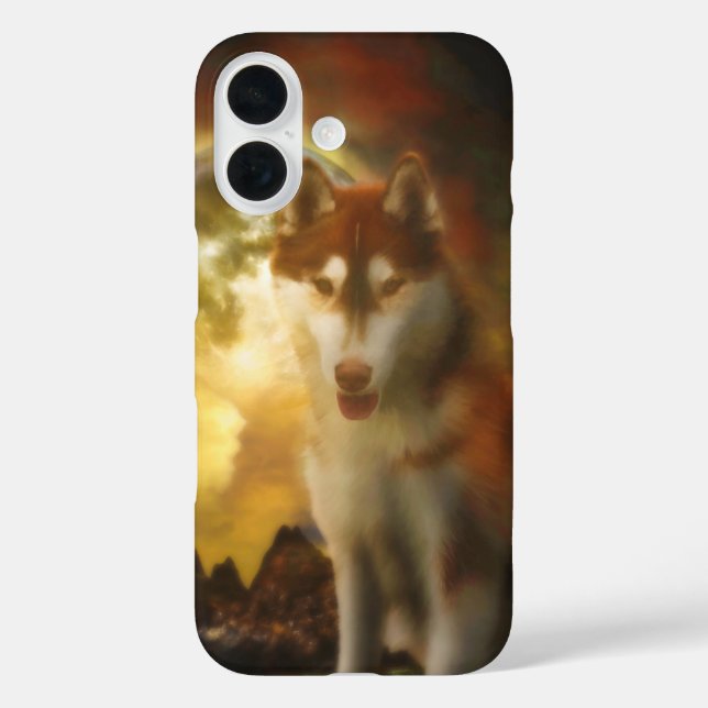FUNDA iPhone 16 SIBERIAN HUSKY MOON KINGDOM (Reverso )