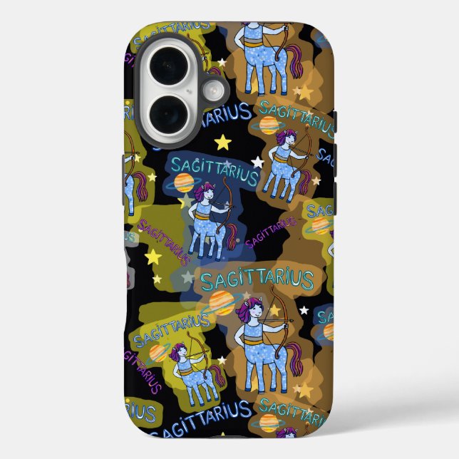 Funda iPhone 16 Signo Sagittarius Zodiac del teléfono (Reverso )