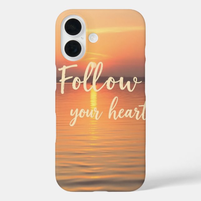 Funda iPhone 16 Sigue tu corazón (Reverso )