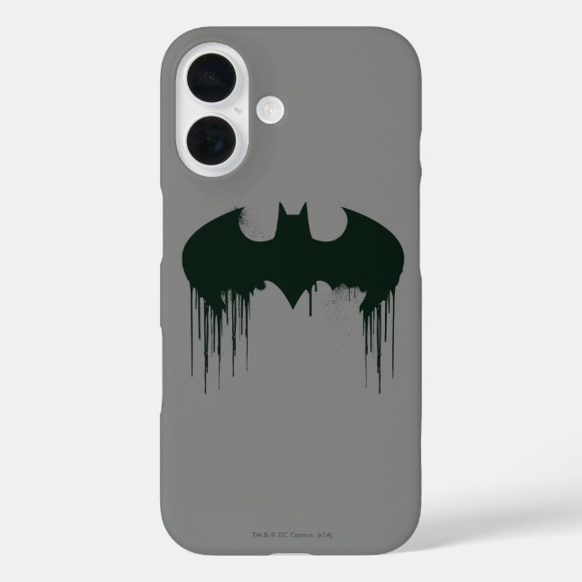 Funda iPhone 16 Símbolo de Batman (Reverso )
